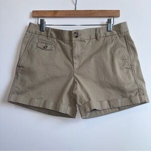 Banana Republic City Chino Shorts Women's Size 6 Tan 5" Inseam Cotton Stretch